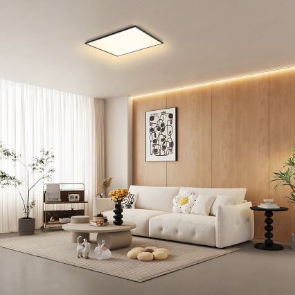 Brilagi - stmievateľné LED stropné svietidlo SLIMFRAME LED/58W/230V 60x60 cm 3000-6000K čierne + diaľkové ovládanie