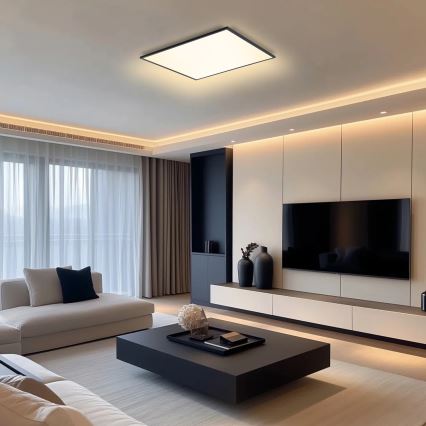 BRILAGI - LED stmievateľné stropné svietidlo SLIMFRAME LED/58W/230V 60x60 cm 3000-6000K čierna + diaľkové ovládanie