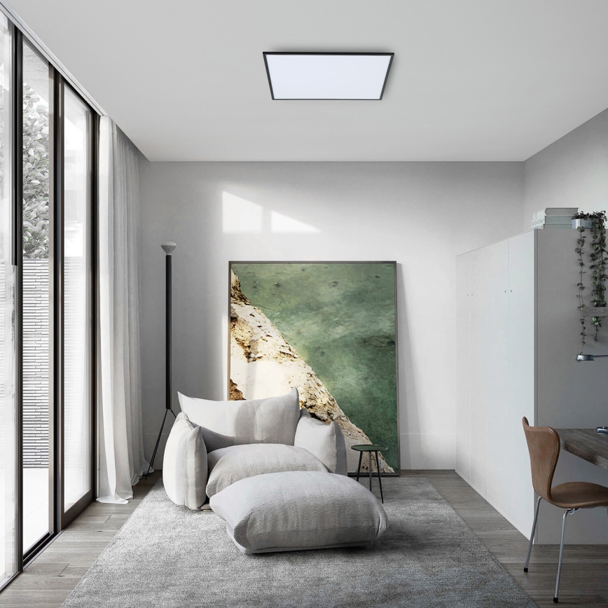 BRILAGI - LED stmievateľné stropné svietidlo SLIMFRAME LED/58W/230V 60x60 cm 3000-6000K čierna + diaľkové ovládanie
