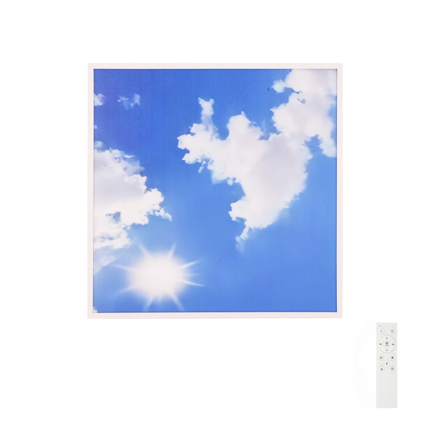 Brilagi - LED stmievateľné stropné svietidlo SLIMFRAME LED/58W/230V 60x60 cm 3000-6000K strieborná/modrá + diaľkové ovládanie