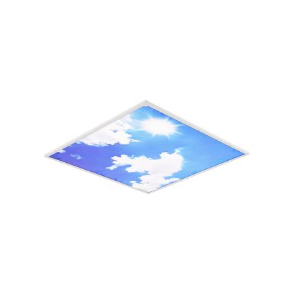 Brilagi - LED stmievateľné stropné svietidlo SLIMFRAME LED/58W/230V 60x60 cm 3000-6000K strieborná/modrá + diaľkové ovládanie