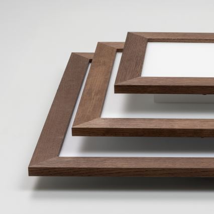 Brilagi - LED Stmievateľné stropné svietidlo SLIMFRAME WOOD LED/36W/230V 49,5x49,5 cm 3000–6000K tmavohnedé + diaľkové ovládanie