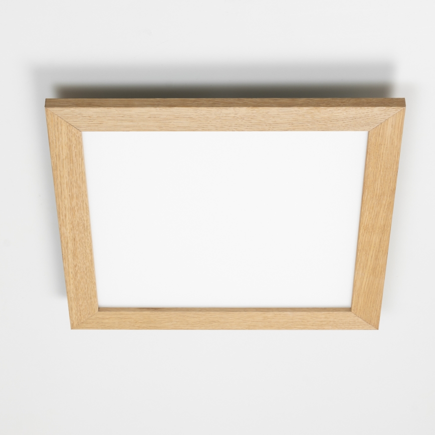 Brilagi - LED stmievateľné stropné svietidlo SLIMFRAME WOOD LED/36W/230V 49,5x49,5 cm 3000-6000K hnedé + diaľkové ovládanie