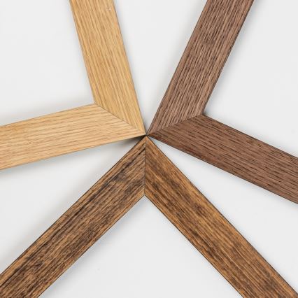 Brilagi - LED Stmievateľné stropné svietidlo SLIMFRAME WOOD LED/58W/230V 124x33,7 cm 3000-6000K hnedá + diaľkové ovládanie