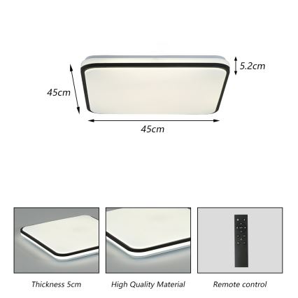 Brilagi - LED Stmievateľné stropné svietidlo SMART LED/36W/230V 3000-6000K 45x45 cm Wi-Fi Tuya + diaľkové ovládanie