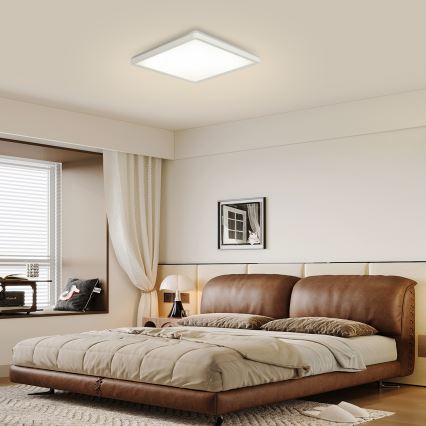 Brilagi - LED stmievateľné svietidlo so senzorom pohybu a súmraku ULTRA SLIM LED/18W/230V 30x30 cm + diaľkové ovládanie