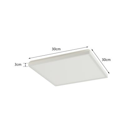 Brilagi - LED stmievateľné svietidlo so senzorom pohybu a súmraku ULTRA SLIM LED/18W/230V 30x30 cm + diaľkové ovládanie
