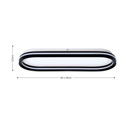 Brilagi - LED stmievateľné stropné svietidlo TRIVARO LED/85W/230V 3000-6000K 20x60 cm + diaľkové ovládanie