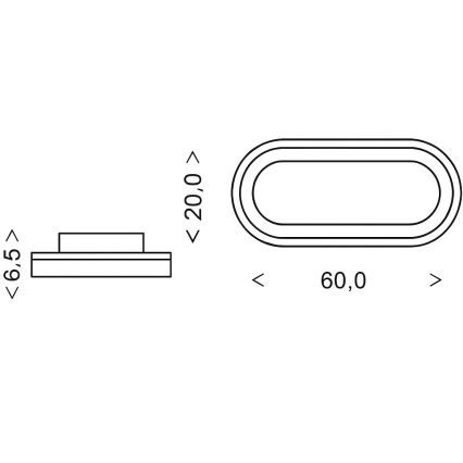 Brilagi - LED stmievateľné stropné svietidlo TRIVARO LED/85W/230V 3000-6000K 20x60 cm + diaľkové ovládanie
