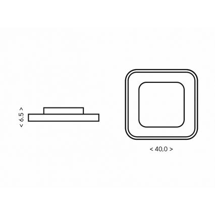 Brilagi - LED stmievateľné stropné svietidlo TRIVARO LED/88W/230V 3000-6000K 40x40 cm + diaľkové ovládanie