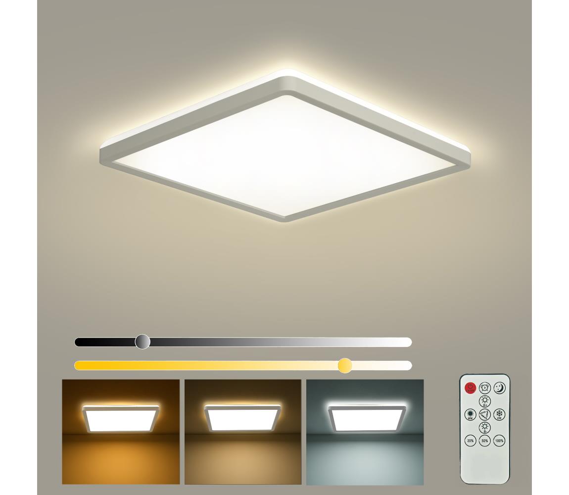 Brilagi - LED Stmievateľné svietidlo ULTRA SLIM LED/18W/230V 30x30 cm biela + diaľkový ovládač BRI224