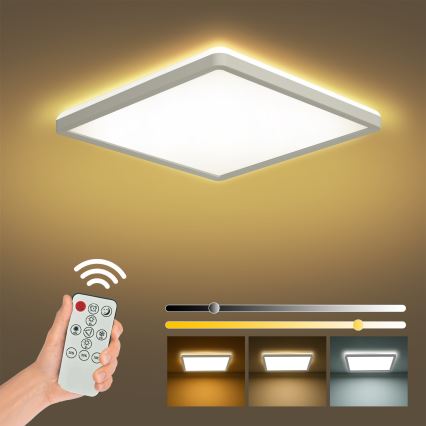 Brilagi - LED Stmievaťelné stropné svietidlo ULTRA SLIM LED/18W/230V 2700-6500K 30x30 cm biela + diaľkové ovládanie