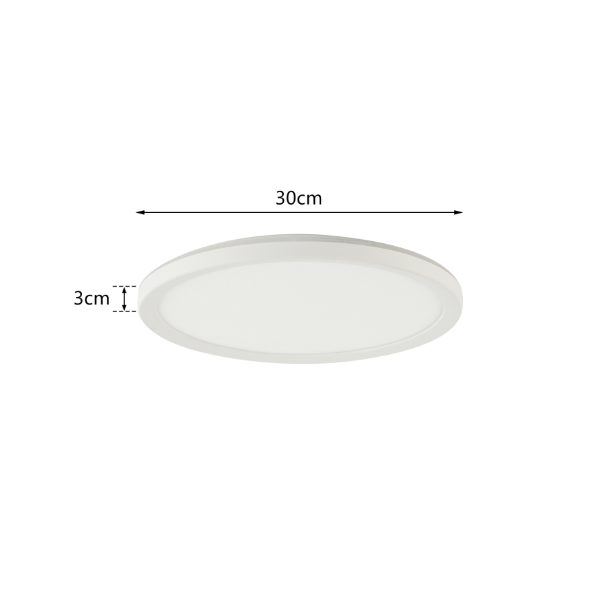 Brilagi - LED stmievateľné stropné svietidlo ULTRA SLIM LED/18W/230V 2700-6500K pr. 30 cm biela + diaľkové ovládanie