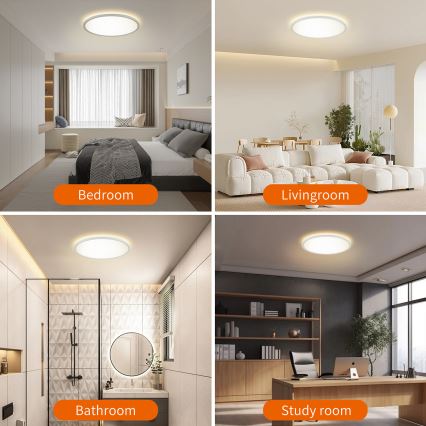 Brilagi - LED Stmievaťelné stropné svietidlo ULTRA SLIM LED/24W/230V 2700-6500K pr. 42 cm biela + diaľkové ovládanie