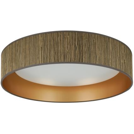 Brilagi - LED Stmievateľné stropné svietidlo VEGAS SHINE LED/24W/230V 3000/4000/6500K slama hnedá/zlatá + diaľkové ovládanie