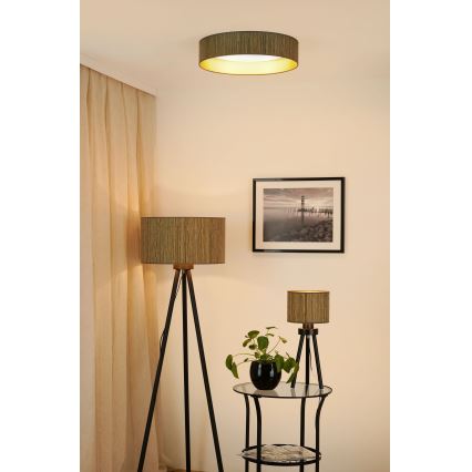 Brilagi - LED Stmievateľné stropné svietidlo VEGAS SHINE LED/24W/230V 3000/4000/6500K slama hnedá/zlatá + diaľkové ovládanie