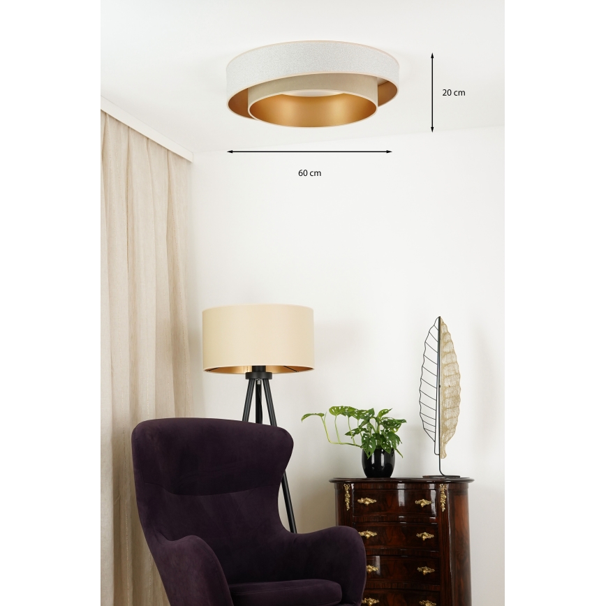 Brilagi - LED Stmievateľné stropné svietidlo VEGAS SHINE LED/24W/230V pr. 60 cm 3000/4000/6500K krémová/béžová + diaľkové ovládanie