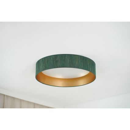 Brilagi - LED Stmievateľné stropné svietidlo VEGAS SHINE LED/24W/230V 3000/4000/6500K slama zelená/zlatá + diaľkové ovládanie