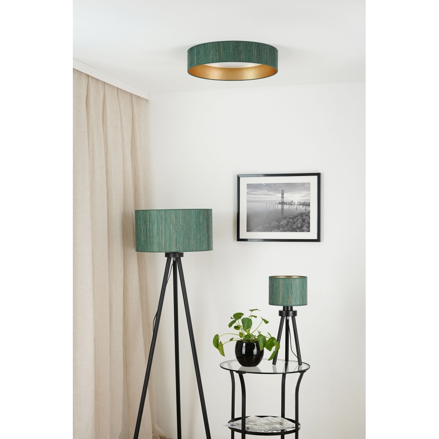 Brilagi - LED Stmievateľné stropné svietidlo VEGAS SHINE LED/24W/230V 3000/4000/6500K slama zelená/zlatá + diaľkové ovládanie