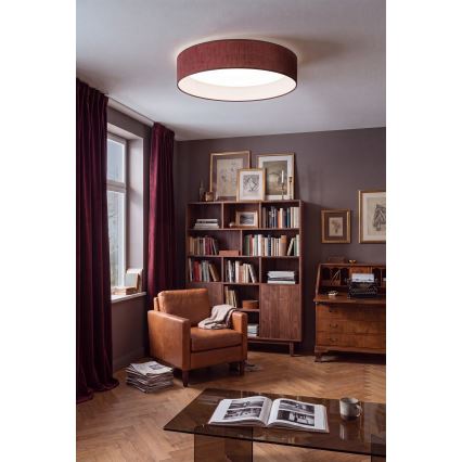 Brilagi - LED stmievateľné stropné svietidlo VELVET SMARTIX LED/24W/230V 3000-6000K pr. 45 cm vínová Wi-Fi Tuya Beacon + diaľkové ovládanie