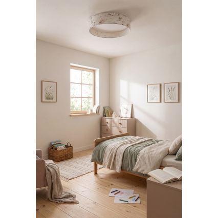 Brilagi - stmievateľné LED stropné svietidlo VELVET SMARTIX LED/24W/230V 3000-6000K priemer 45 cm biela/kvetinový vzor Wi-Fi Tuya Beacon + diaľkové ovládanie