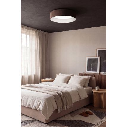 Brilagi - LED stmievateľné stropné svietidlo VELVET SMARTIX LED/24W/230V 3000-6000K pr. 45 cm hnedé Wi-Fi Tuya Beacon + diaľkové ovládanie