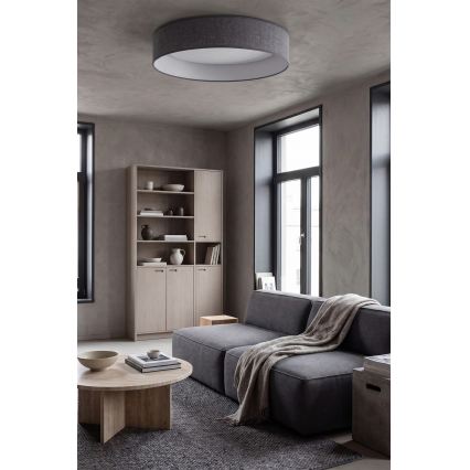 Brilagi - LED stmievateľné stropné svietidlo VELVET SMARTIX LED/24W/230V 3000-6000K priemer 45 cm sivé Wi-Fi Tuya Beacon + diaľkový ovládač
