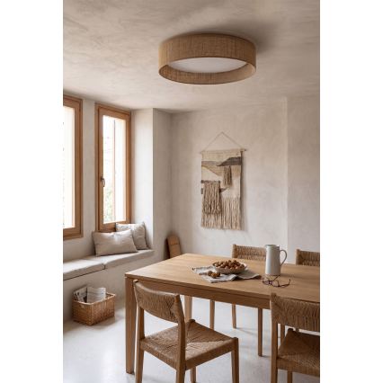 Brilagi - LED stmievateľné stropné svietidlo VELVET SMARTIX LED/36W/230V 3000-6000K priemer 55 cm béžová Wi-Fi Tuya Beacon + diaľkové ovládanie