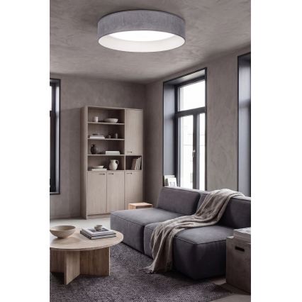 Brilagi - LED stmievateľné stropné svietidlo VELVET SMARTIX LED/36W/230V 3000-6000K pr. 55 cm sivá Wi-Fi Tuya Beacon + diaľkové ovládanie