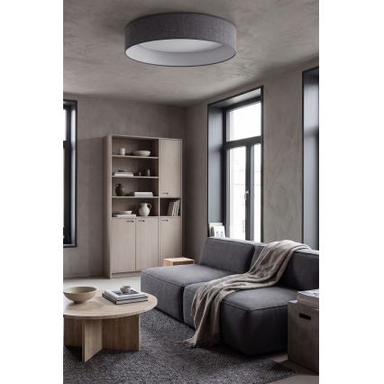 Brilagi - LED stmievateľné stropné svietidlo VELVET SMARTIX LED/36W/230V 3000-6000K pr. 55 cm sivá Wi-Fi Tuya Beacon + diaľkové ovládanie