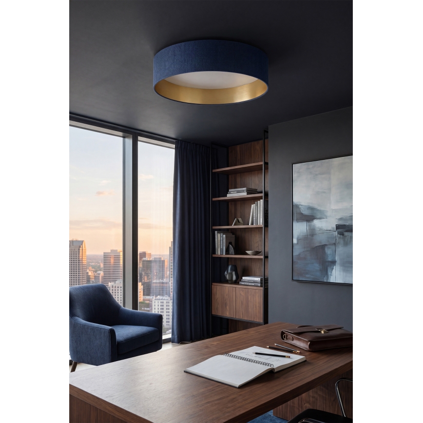Brilagi - LED stmievateľné stropné svietidlo VELVET SMART VARI LED/24W/230V 3000-6500K pr. 45 cm modrá/zlatá + diaľkové ovládanie