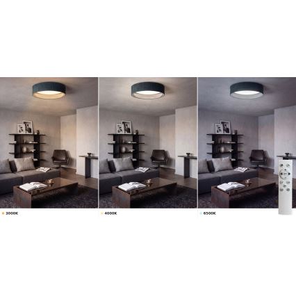 Brilagi - LED stmievateľné stropné svietidlo VELVET SMART VARI LED/24W/230V 3000-6500K priemer 45 cm zelené + diaľkové ovládanie