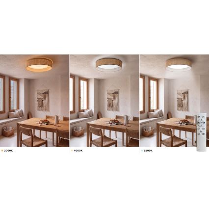 Brilagi - LED Stmievateľné stropné svietidlo VELVET SMART VARI LED/36W/230V 3000-6500K pr. 55 cm béžová + diaľkové ovládanie