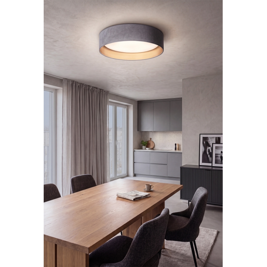 Brilagi - LED stmievateľné stropné svietidlo VELVET SMART VARI LED/36W/230V 3000-6500K pr. 55 cm šedá/zlatá + diaľkové ovládanie