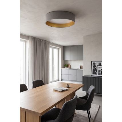 Brilagi - LED stmievateľné stropné svietidlo VELVET SMART VARI LED/36W/230V 3000-6500K pr. 55 cm šedá/zlatá + diaľkové ovládanie