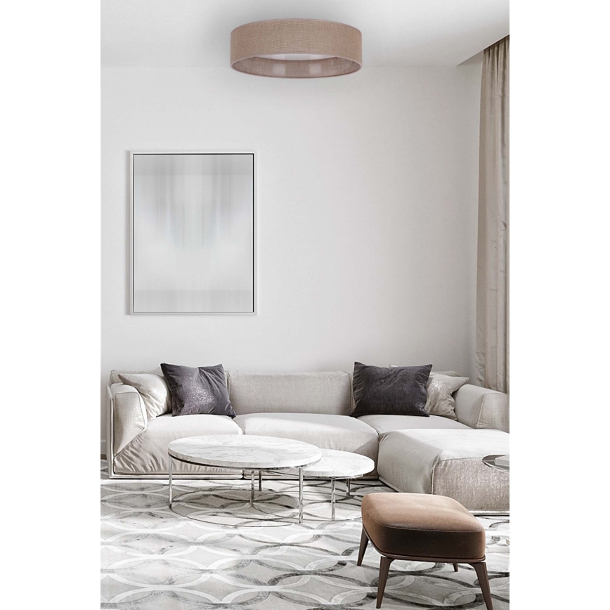 Brilagi - LED Stmievateľné stropné svietidlo VELVET SMART LED/36W/230V pr. 55 cm 2700-6500K Wi-Fi Tuya hnedá + diaľkové ovládanie