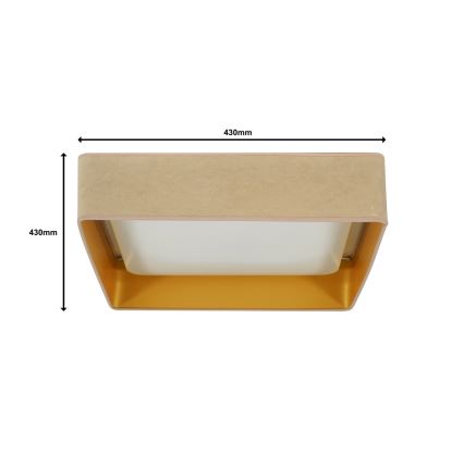 Brilagi - LED Stmievateľné stropné svietidlo VELVET SQUARE LED/24W/230V 3000/4000/6500K + diaľkové ovládanie béžová