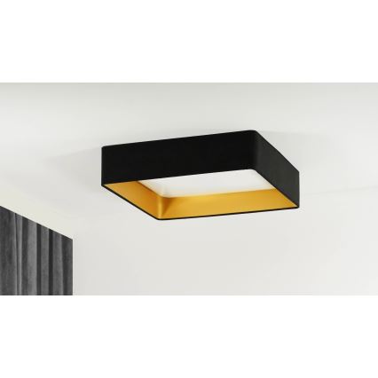 Brilagi - LED Stmievateľné stropné svietidlo VELVET SQUARE LED/24W/230V 3000/4000/6500K + diaľkové ovládanie čierna