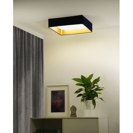 Brilagi - LED stmievateľné stropné svietidlo VELVET SQUARE SMART LED/36W/230V 60x60 cm 2700-6500K Wi-Fi Tuya + diaľkové ovládanie tmavomodrá