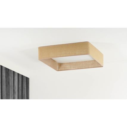 Brilagi - LED Stmievateľné stropné svietidlo VELVET SQUARE SMART LED/36W/230V 60x60 cm 2700-6500K Wi-Fi Tuya + diaľkové ovládanie hnedá