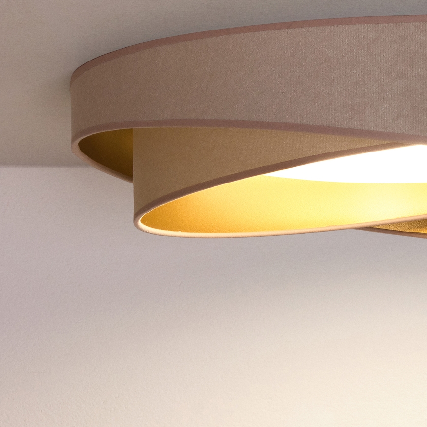BRILAGI - LED Stmievateľné stropné svietidlo VELVET TWIST LED/36W/230V 3000-6000K pr. 65 cm Wi-Fi Tuya Beacon béžová/zlatá + diaľkové ovládanie