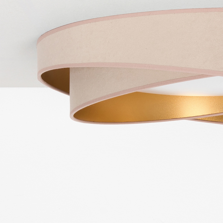 BRILAGI - LED Stmievateľné stropné svietidlo VELVET TWIST LED/36W/230V 3000-6000K pr. 65 cm Wi-Fi Tuya Beacon béžová/zlatá + diaľkové ovládanie