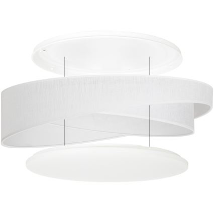 BRILAGI - LED stmievateľné stropné svietidlo VELVET TWIST LED/36W/230V 3000-6000K priemer 65 cm Wi-Fi Tuya Beacon biela + diaľkové ovládanie