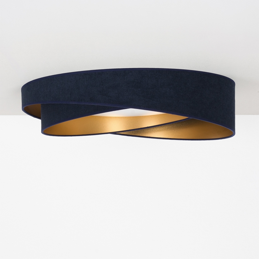 BRILAGI - LED stmievateľné stropné svietidlo VELVET TWIST LED/36W/230V 3000-6000K pr. 65 cm Wi-Fi Tuya Beacon modrá/zlatá + diaľkové ovládanie