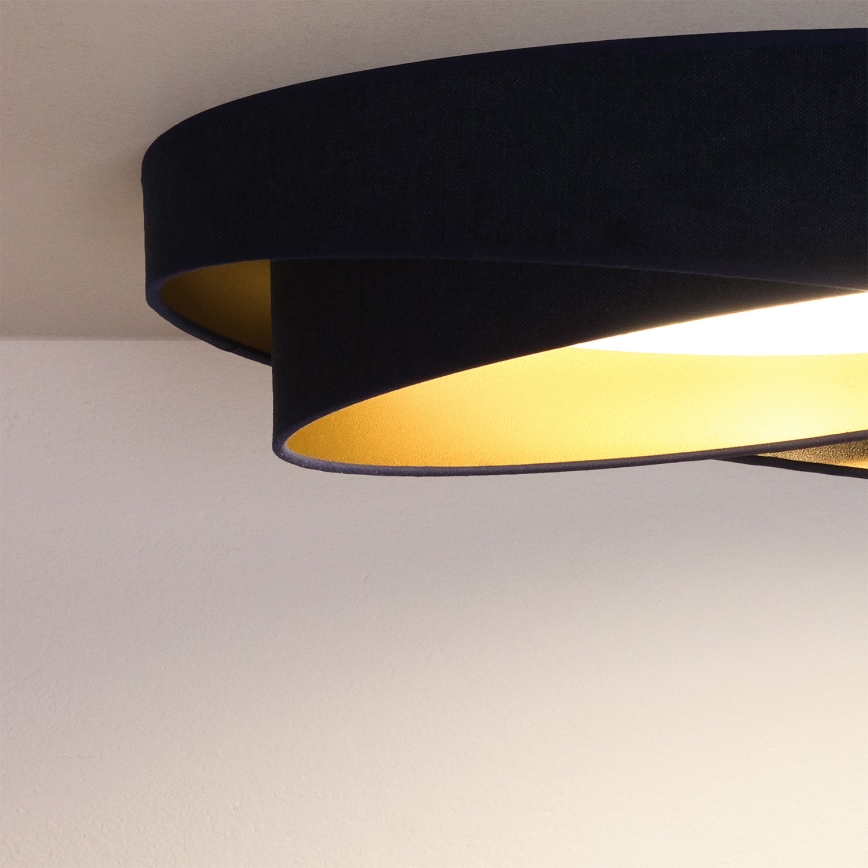 BRILAGI - LED stmievateľné stropné svietidlo VELVET TWIST LED/36W/230V 3000-6000K pr. 65 cm Wi-Fi Tuya Beacon modrá/zlatá + diaľkové ovládanie