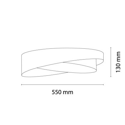 BRILAGI - stmievateľné LED stropné svietidlo VELVET TWIST LED/36W/230V 3000-6000K pr. 65 cm Wi-Fi Tuya Beacon ružová/béžová + diaľkové ovládanie