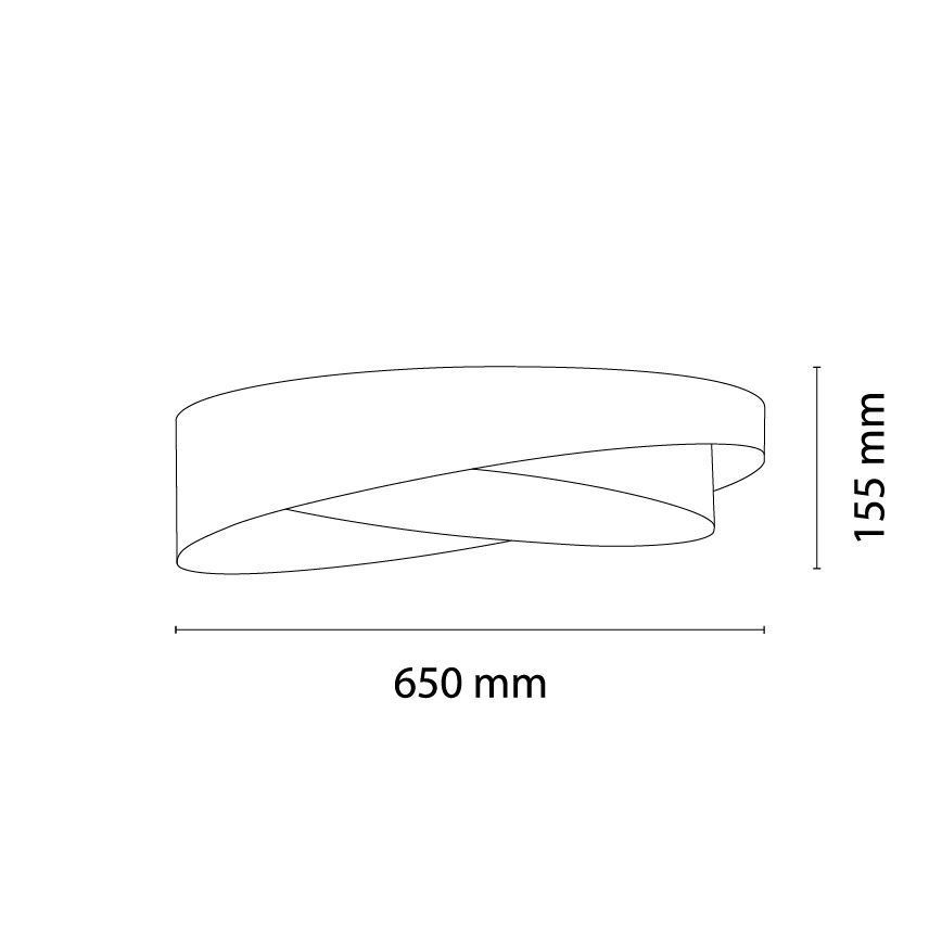 BRILAGI - LED stmievateľné stropné svietidlo VELVET TWIST LED/36W/230V 3000-6000K priemer 65 cm Wi-Fi Tuya Beacon sivá/krémová + diaľkové ovládanie