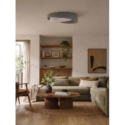 BRILAGI - LED Stmievateľné stropné svietidlo VELVET TWIST LED/36W/230V 3000-6000K pr. 65 cm Wi-Fi Tuya Beacon zelená/biela + diaľkové ovládanie