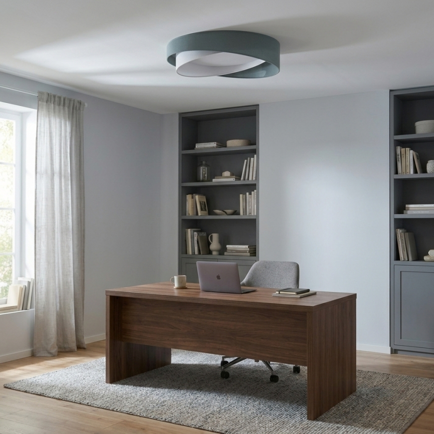 BRILAGI - LED Stmievateľné stropné svietidlo VELVET TWIST LED/36W/230V 3000-6000K pr. 65 cm Wi-Fi Tuya Beacon zelená/biela + diaľkové ovládanie