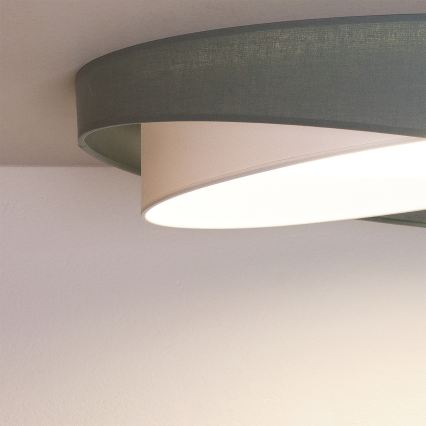 BRILAGI - LED Stmievateľné stropné svietidlo VELVET TWIST LED/36W/230V 3000-6000K pr. 65 cm Wi-Fi Tuya Beacon zelená/biela + diaľkové ovládanie